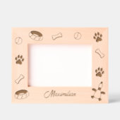 ドッグトイディッシュポープリント7 x 5 レーザー彫刻フレーム (正面)