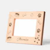 ドッグトイディッシュポープリント7 x 5 レーザー彫刻フレーム (左)