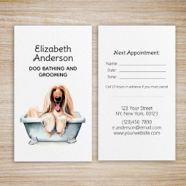 ドッグトリマーアフガンハウンドアポイントメント 名刺