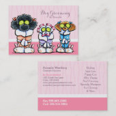 ドッグトリマーグルーミングドッグズインローブズピンク 名刺 (正面/裏面)