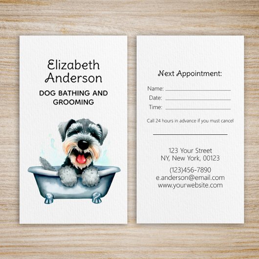 ドッグトリマーシュナウザーアポイントメント 名刺