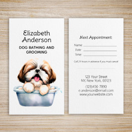 ドッグトリマーシーズー（犬）Tzuアポイントメント 名刺
