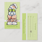 ドッグトリマースパシーズー(犬)ツーキュウリアポイントメント 予約カード (正面/裏面)