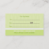 ドッグトリマースパシーズー(犬)ツーキュウリアポイントメント 予約カード (裏面)