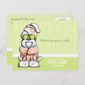 ドッグトリマースパシーズー（犬）Tzu Cuuverクーポンメーラー ポストカード (正面/裏面)