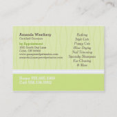 ドッグトリマースパローブシーズー（犬）ツーキュウリ 名刺 (裏面)