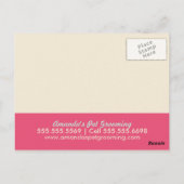 ドッグトリマーペットスパクーポンメーラーヨークシャーテリアカーラー ポストカード (裏面)