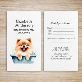 ドッグトリマーポメラニア犬アポイントメント 名刺