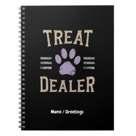 ドッグトリートディーラーおもしろいユーモアデザインパーフェクト ノートブック
