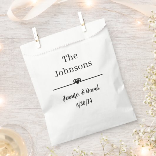 ドッグトリート結婚式の引き出物バッグ フェイバーバッグ (クリップ留めされた状態)