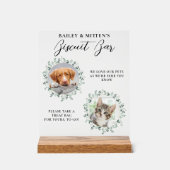 ドッグトリート結婚式の引き出物ビスケットバーペットフォト アクリルサイン (正面)