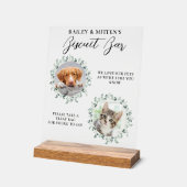 ドッグトリート結婚式の引き出物ビスケットバーペットフォト アクリルサイン (傾斜)