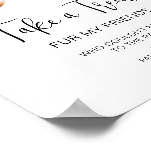 ドッグトリート結婚式の引き出物ペットトリートビスケットバー ポスター (角)