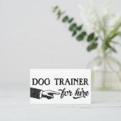 ドッグトレーナーの名刺 – カッコいいヴィンテージ 名刺 (スタンド正面)