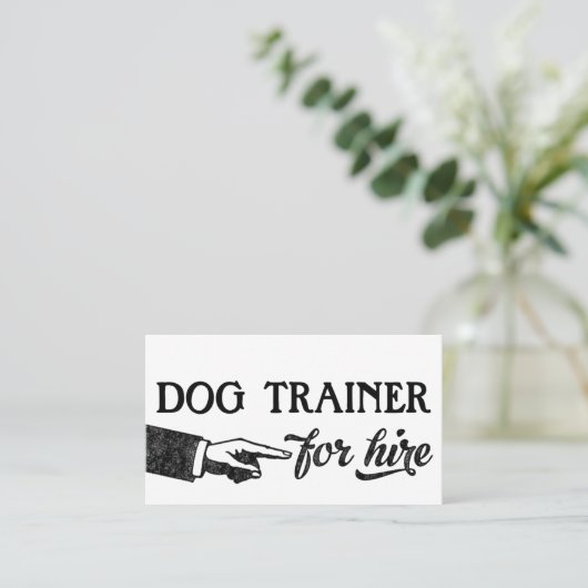 ドッグトレーナーの名刺 – カッコいいヴィンテージ 名刺 (スタンド正面)