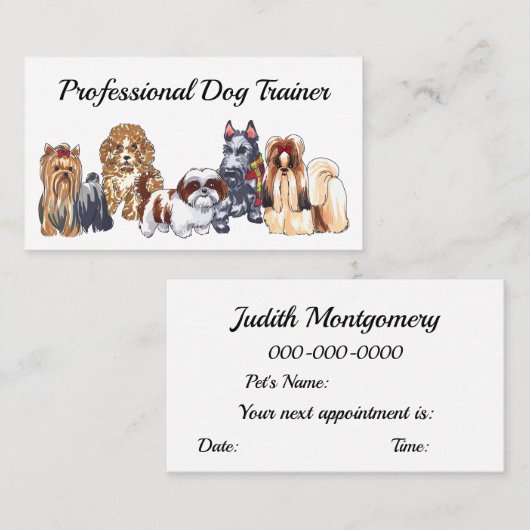 ドッグトレーナーの名刺 名刺 (正面/裏面)