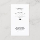 ドッグトレーナーイエローラブラドール名刺 名刺 (裏面)