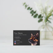 ドッグトレーナービジネスカード（ドイツの羊飼い付き） 名刺 (スタンド正面)