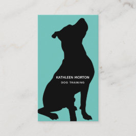 ドッグトレーナーブラックシルエット 名刺
