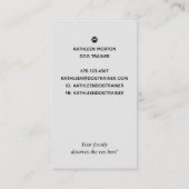 ドッグトレーナーブラックシルエット 名刺 (裏面)