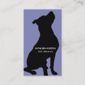 ドッグトレーナーブラックシルエット 名刺 (正面)