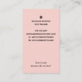 ドッグトレーナーブラックシルエット 名刺 (裏面)