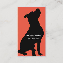 ドッグトレーナーブラックシルエット 名刺