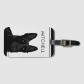 ドッグトレーナーブラックドイツシェパード荷物タグ ラゲッジタグ (正面横)