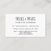 ドッグトレーナーペットシッター犬のトリマー水彩 名刺 (裏面)