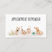 ドッグトレーナーペットシッター犬トリマーリマインダー 予約カード (正面)
