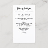 ドッグトレーナーラブラドールレトリエバーパピーペットシッター 名刺 (裏面)