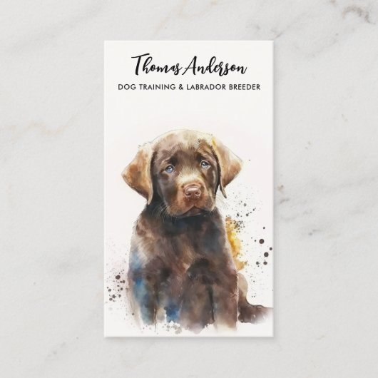 ドッグトレーナーラブラドールレトリエバーパピーペットシッター 名刺 (正面)