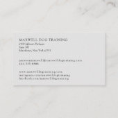 ドッグトレーナー 名刺 (裏面)