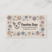 ドッグトレーナー – 手書きイラストレーション 名刺 (正面)