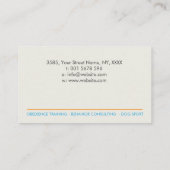 ドッグトレーナー – 犬行動主義の名刺 名刺 (裏面)