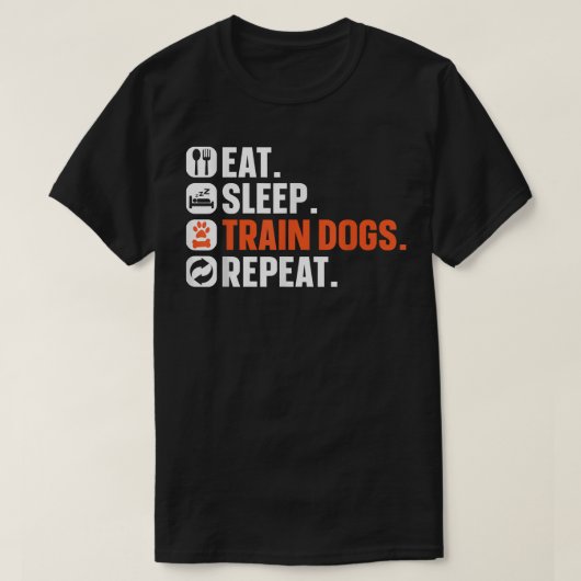ドッグトレーナー 食べて Tシャツ (デザイン正面)