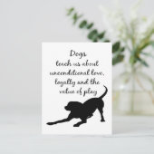 ドッグトーテム動物スピリットガイドTシャツドッグロゴアート ポストカード (スタンド正面)