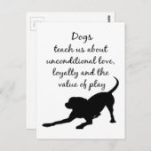 ドッグトーテム動物スピリットガイドTシャツドッグロゴアート ポストカード (正面/裏面)