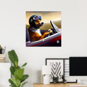 ドッグドライビングレーサー ポスター (ホームオフィス)