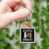 ドッグドードルマママギフトパパラブラドードルドードル キーホルダー (手)