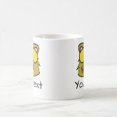 ドッグドードル顔パーソナライズされたコーヒーマグ コーヒーマグカップ (中央)