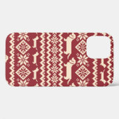ドッグノルディックパターンイラストレーション Case-Mate iPhoneケース (裏面 (横))
