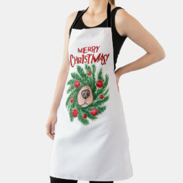 ドッグノーズクリスマスリース エプロン