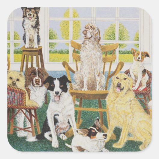 ドッグハウスで スクエアシール (正面)