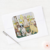 ドッグハウスで スクエアシール (封筒)