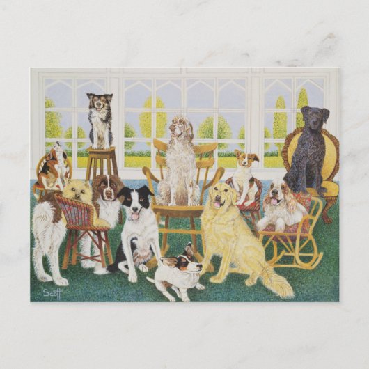 ドッグハウスで ポストカード (正面)