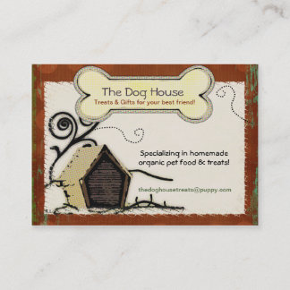 ドッグハウスオーガニックペットフードの扱い 名刺