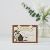 ドッグハウスオーガニックペットフードの扱い 名刺 (スタンド正面)