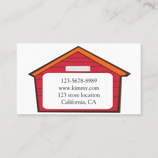 ドッグハウス 名刺 (裏面)