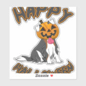 ドッグハロウィンTシャツハッピーハロウィンドッグTシャツ シール (シート)